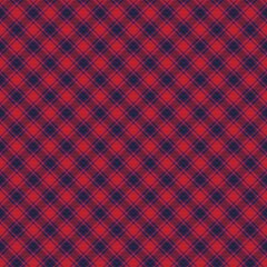 Red Navy Diagonal Plaid Tartan textured Seamless Pattern Design
