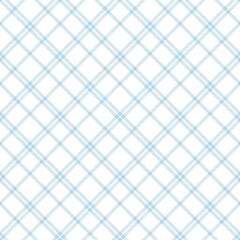 Blue Diagonal Plaid Tartan textured Seamless Pattern Design