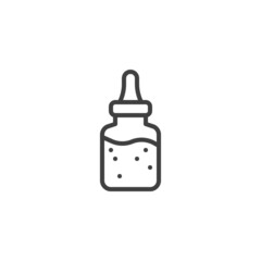 Vape juice bottle line icon