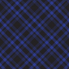 Blue Diagonal Plaid Tartan textured Seamless Pattern Design