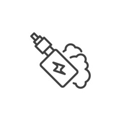 Electronic cigarette line icon