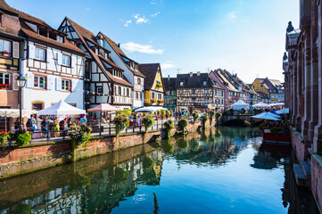Historische Altstadt von Colmar im Elsaß - Frankreich - obrazy, fototapety, plakaty
