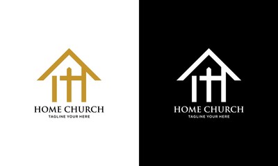 Home Chruch of religion logo design template