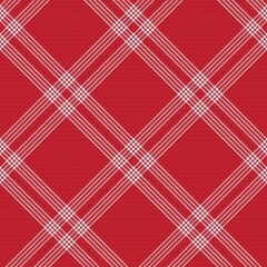 Red Diagonal Plaid Tartan textured Seamless Pattern Design