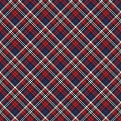 Red Diagonal Plaid Tartan textured Seamless Pattern Design