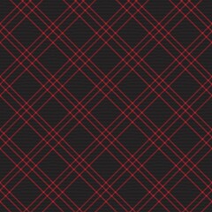 Naklejka premium Red Diagonal Plaid Tartan textured Seamless Pattern Design