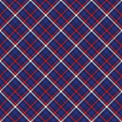 Red Diagonal Plaid Tartan textured Seamless Pattern Design