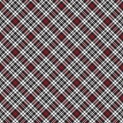 Red Diagonal Plaid Tartan textured Seamless Pattern Design