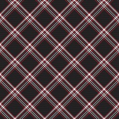 Red Diagonal Plaid Tartan textured Seamless Pattern Design