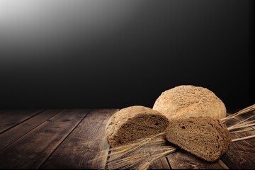 Gluten-free healthy buckwheat bread on the desk