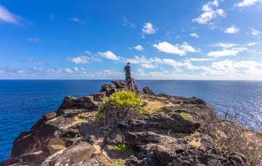 Au sommet du Piton Grand’Anse, île de La Réunion 