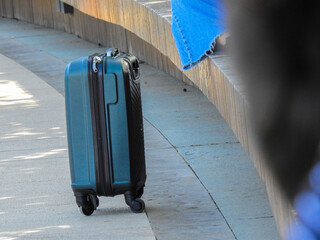 suitcase on the street