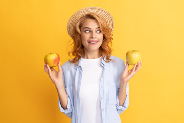 natural organic fresh apple. healthy life. diet and skin beauty. dental care. lunch break.