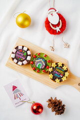 Martabak Mini or Martabak Mini Bangka with various Topping. The martabak mini bangka is made from a mixture of flour, eggs, sugar, baking soda, coconut milk and water.