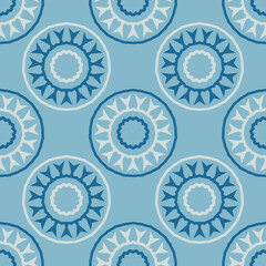 Monochrome seamless pattern with geometric ornament. Stylish abstract artwork.