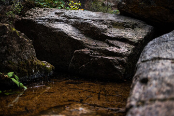 Small Pond Surrounded by Rocks
