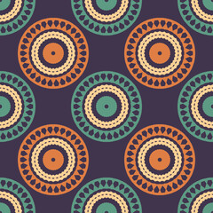 Seamless pattern with geometric ornament.