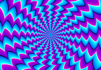 Blue background with spin illusion.