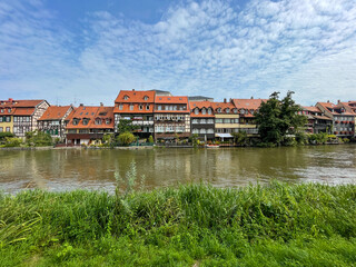 Fototapeta na wymiar View of the fishermen's houses in Bamberg