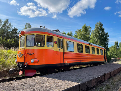 Schmalspurbahn "Smalsp&aring;ret" als Museumsbahn von Hultsfred nach V&auml;stervik in Schweden