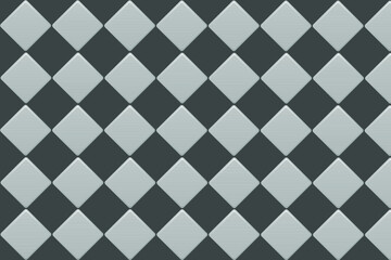 Mosaic with black and gray smooth tiles. Covering pavement black and white ceramic tiles. Gray And White Checkered Floor Tiles. Vector illustration. EPS 10