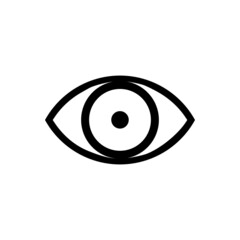 Eye icon vector. optic illustration sign. open symbol. see logo.