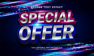 Special offer 3D text effect, editable text style and suitable for promotion sales