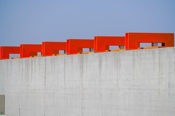 Concrete wall with sky