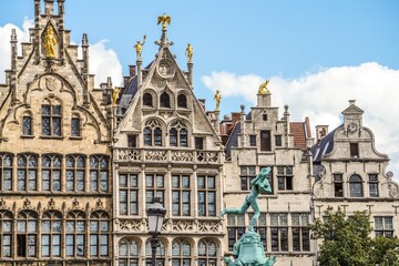 Old houses in Antwerp. 