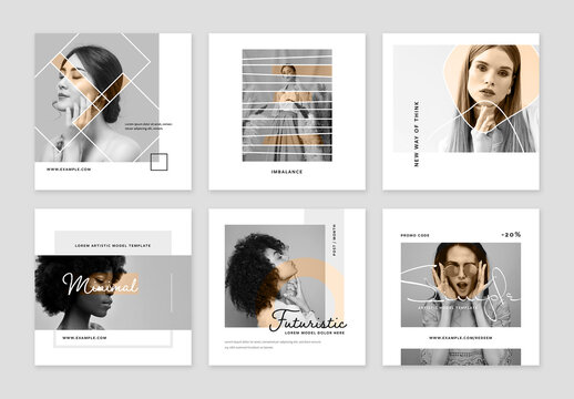 Minimal Social Media Layouts