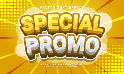 Special promo 3D text effect, editable text style and suitable for promotion sales