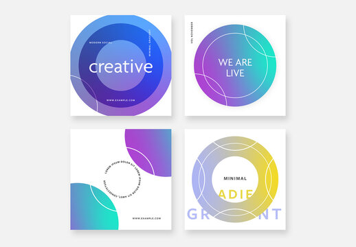Social Media Layouts with Geometrical Shapes