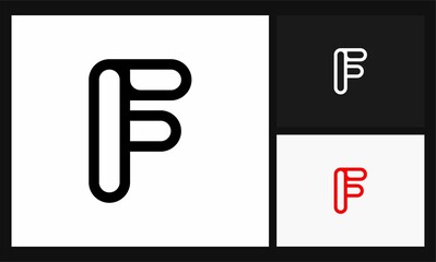 letter F simple concept design circle logo