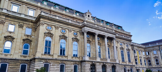 Fototapeta premium View of the facade inside Buda Castle in Budapest. Historic district. Hungary. Europe