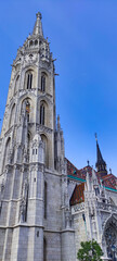 View of the facade of Matthias Church in Budapest. Hungary. Europe	