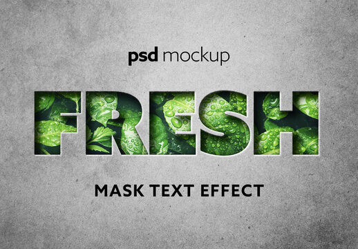 Mask Text Effect Mockup