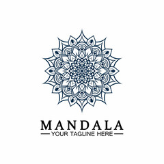 Circle pattern petal Flower Mandala Vector logo template illustration. Colorful template for spiritual retreat or yoga studio,Ornamental business cards,vintage luxury, ornamental decoration