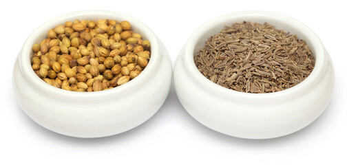 Whole coriander with caraway seeds