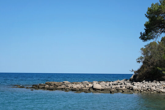 Bay of the Mediterranean sea near the ancient city of Faselis. Turkey.