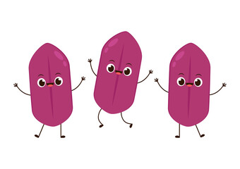 Riceberry character design. Riceberry vector. Riceberry on white background.
