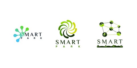 Set of Modern Smart Park Logo Design. Education, and Learning Park Logo. Premium and luxury logo template