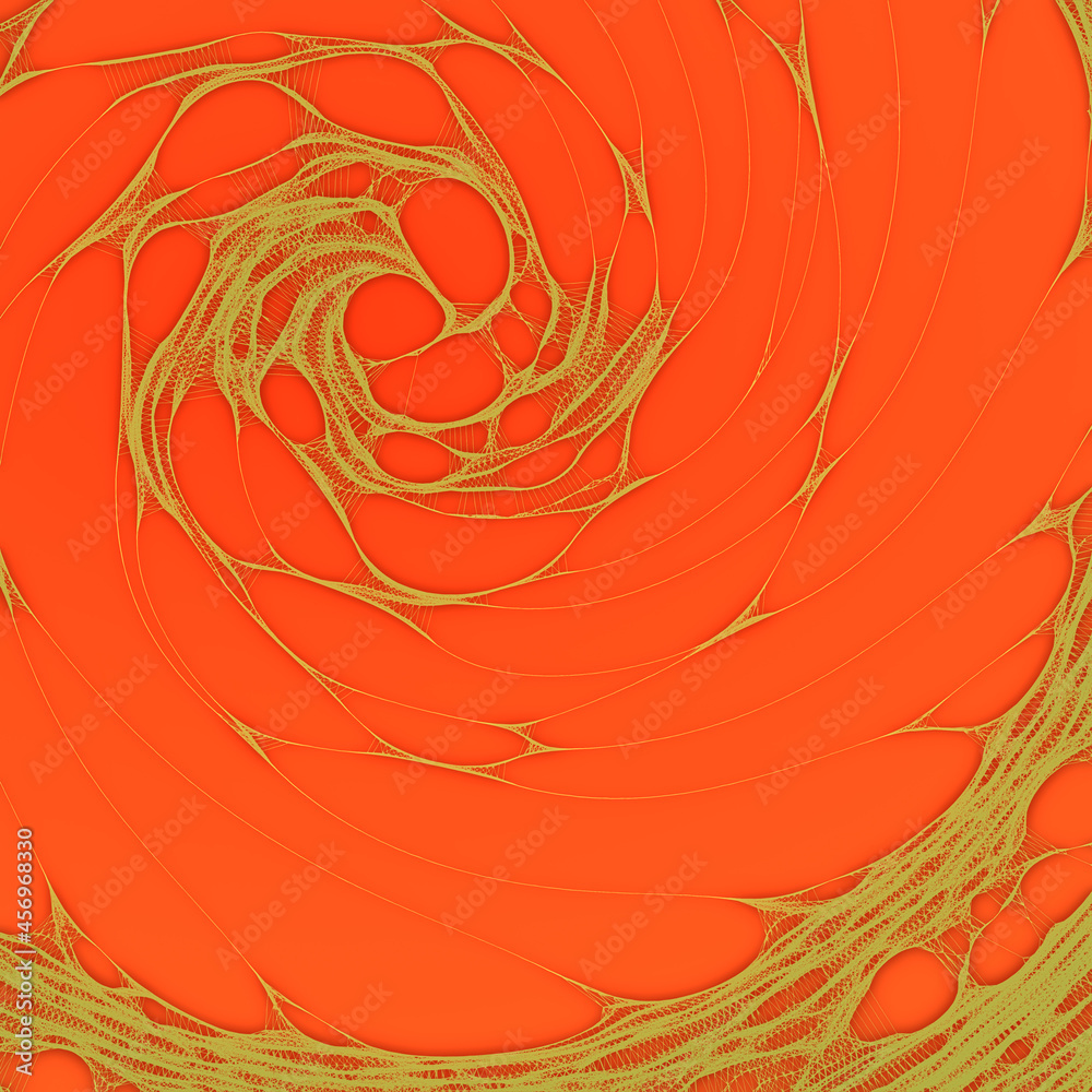 Aufkleber abstract organic spiral shape for cover design. geometric decoration element. 3d rendering digital i