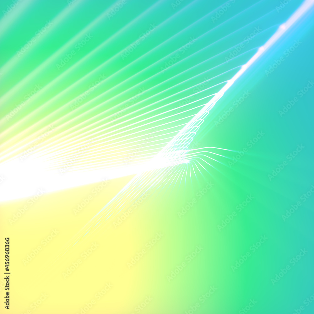Poster twisted lines geometric elegant multi colored background. 3d rendering digital illustration