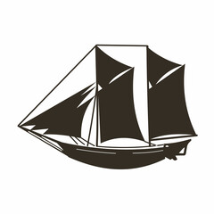 silhouette boat ship symbol