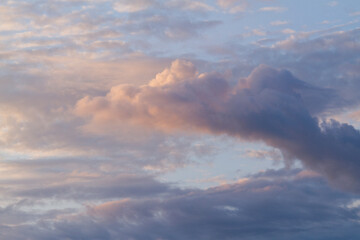 dramatic and scenic clouds in the sky