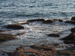 waves and rocks