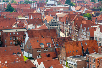 View of the old city of Lueneburg in Germany