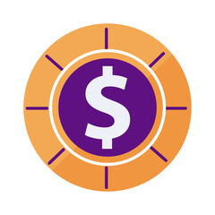Money coin icon
