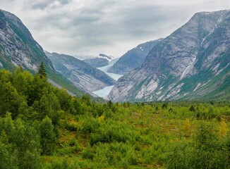 Fototapeta na wymiar Nigardsbreen glacier, Norway.