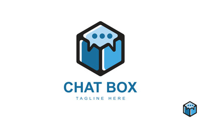 Chat Box Logo Design Template.